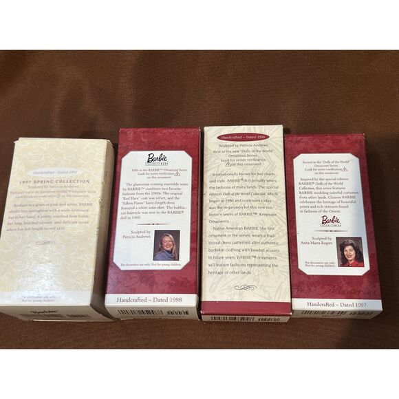 Barbie Hallmark Christmas Ornaments Lot of 4 - Picture 5 of 5